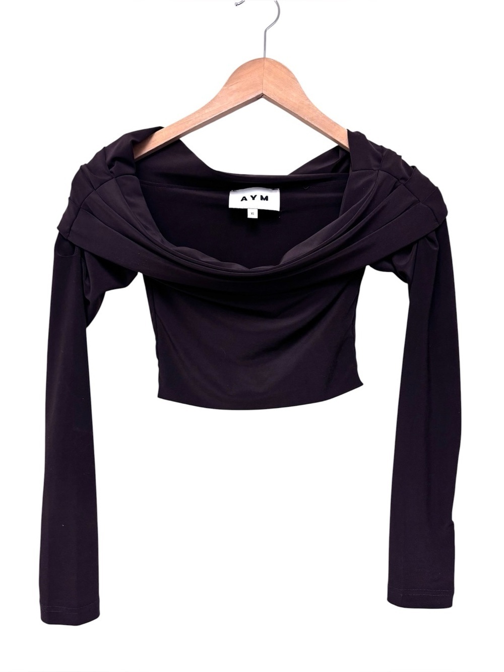 AYM Brown Off Shoulder Top